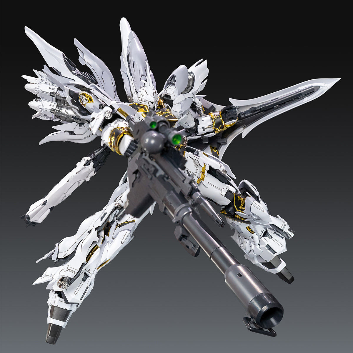 Comet Technology, White Triple Speed Sinanju Full Frame, 1/100 Scale Model Kit