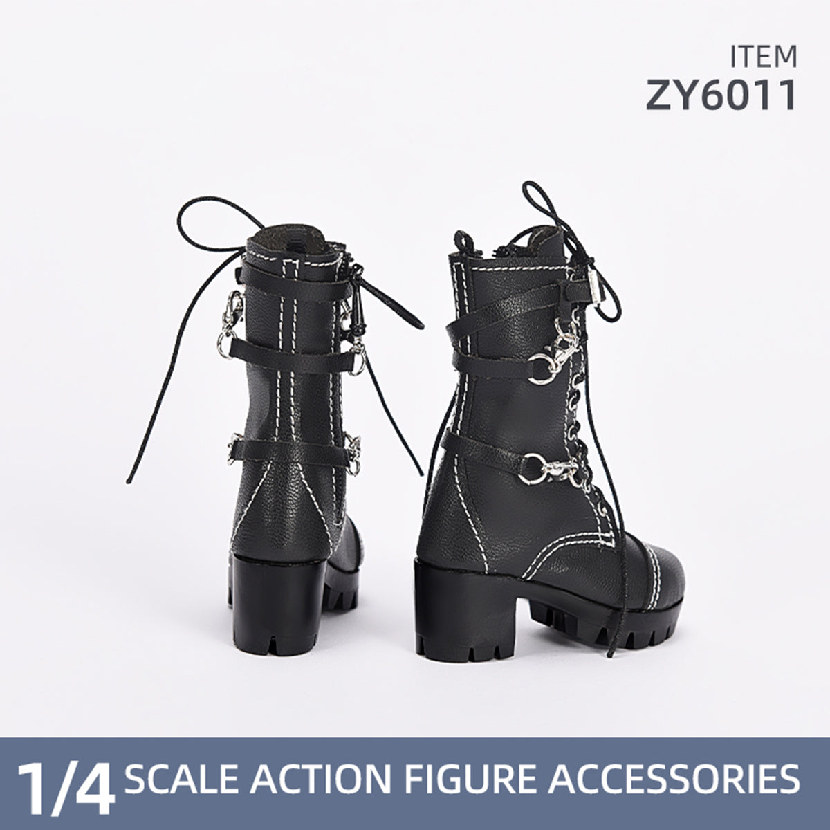 ZYTOYS, Female BJD Girl High Leather Boots Shoes, Doll Accessory for Action Figurine