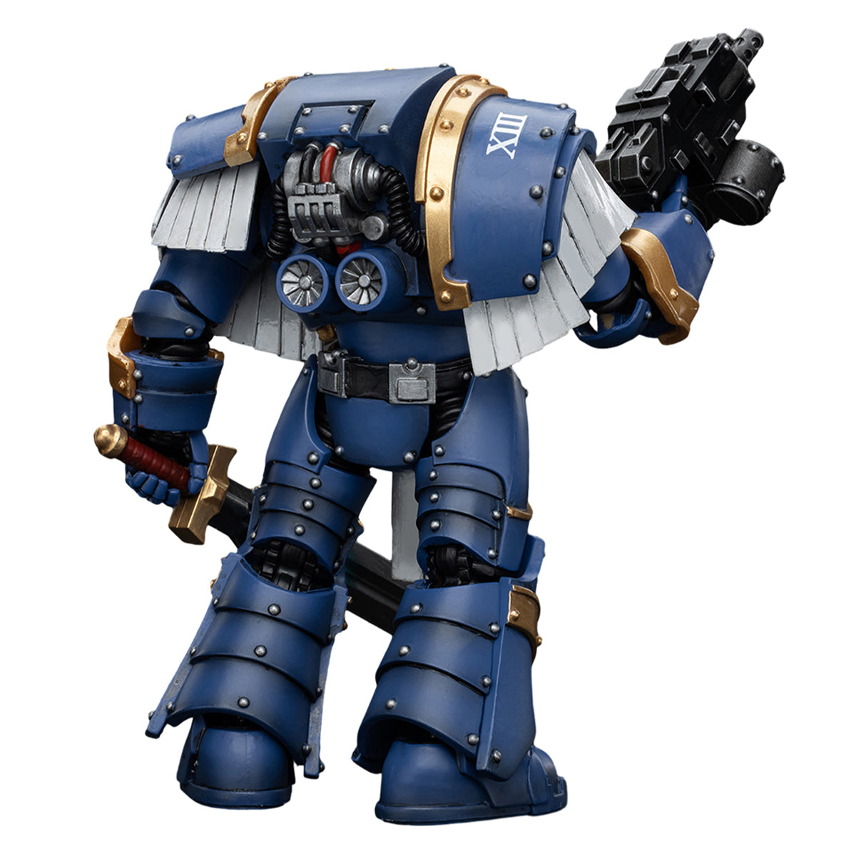 (Only Shipped to the US) JOYTOY Warhammer The Horus Heresy Series, Ultramarines Cataphractii Terminator Squad: Sergeant with Power Sword, 1/18 Scale Collectible Action Figure JT6953