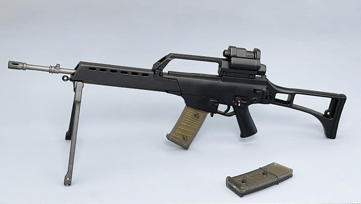 ZYTOYS 1/6 Scale G36 Assault Rifle Model Weapon Accessory for 12inch Action Figures, Dark Grey Version
