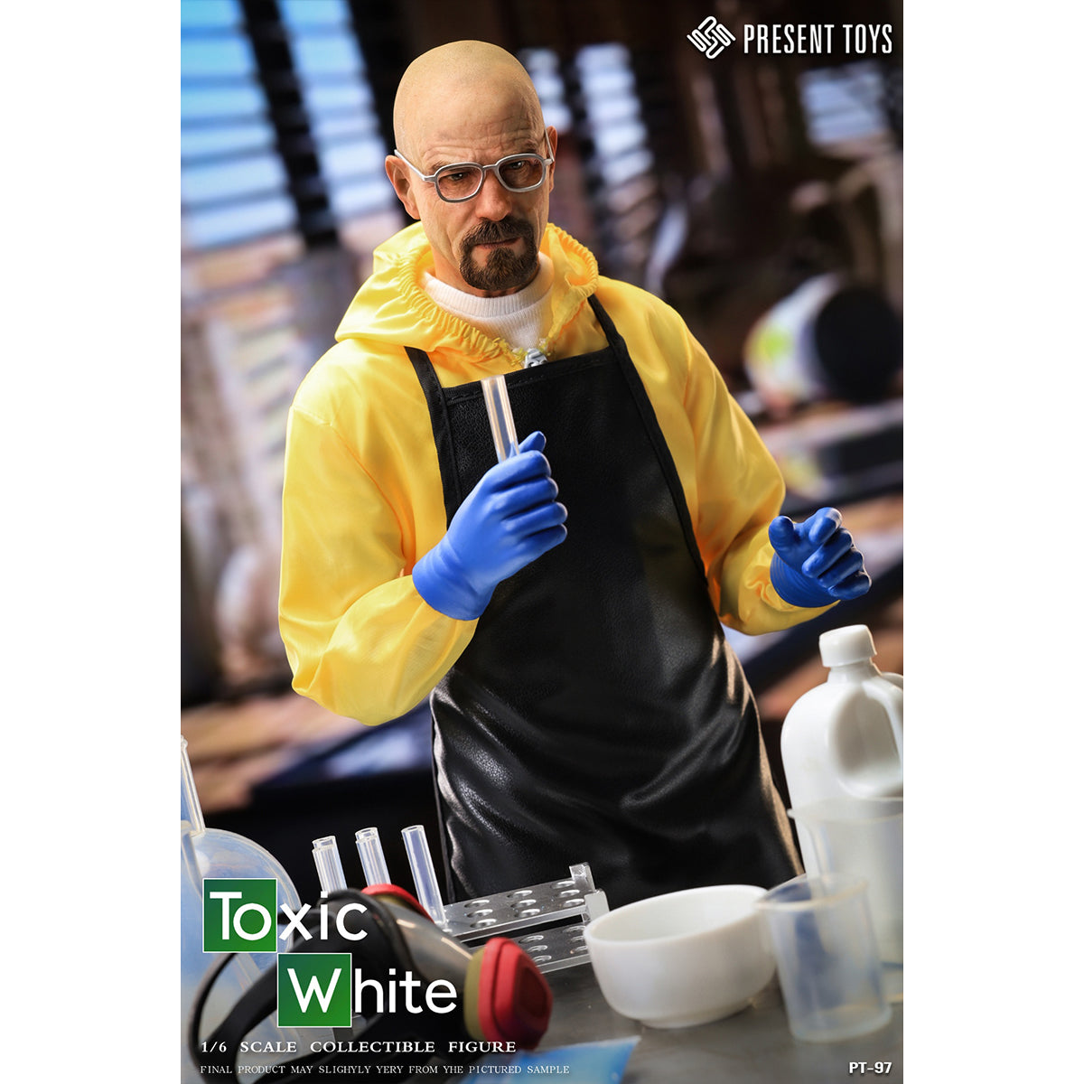 PRESENT TOYS, Pink Man/Toxic White/Scene Set, Action Figures