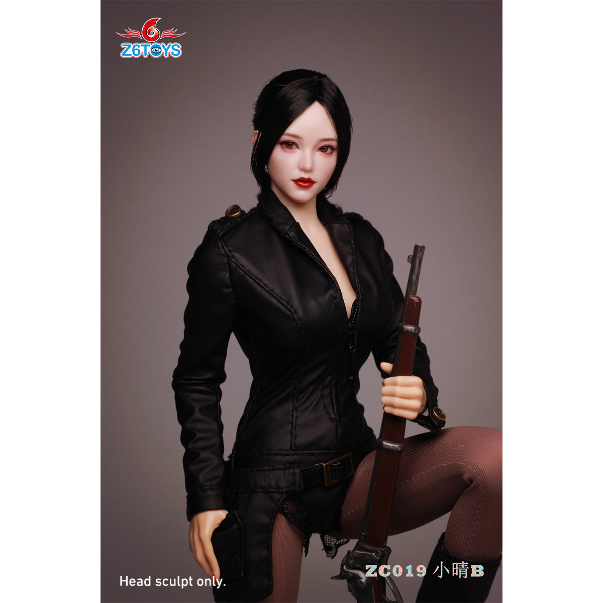 Z6TOYS Asian Movable Eye Female Xiaoqing Head Sculpt Accessory Fit 1/6 Scale 12-inches Figure