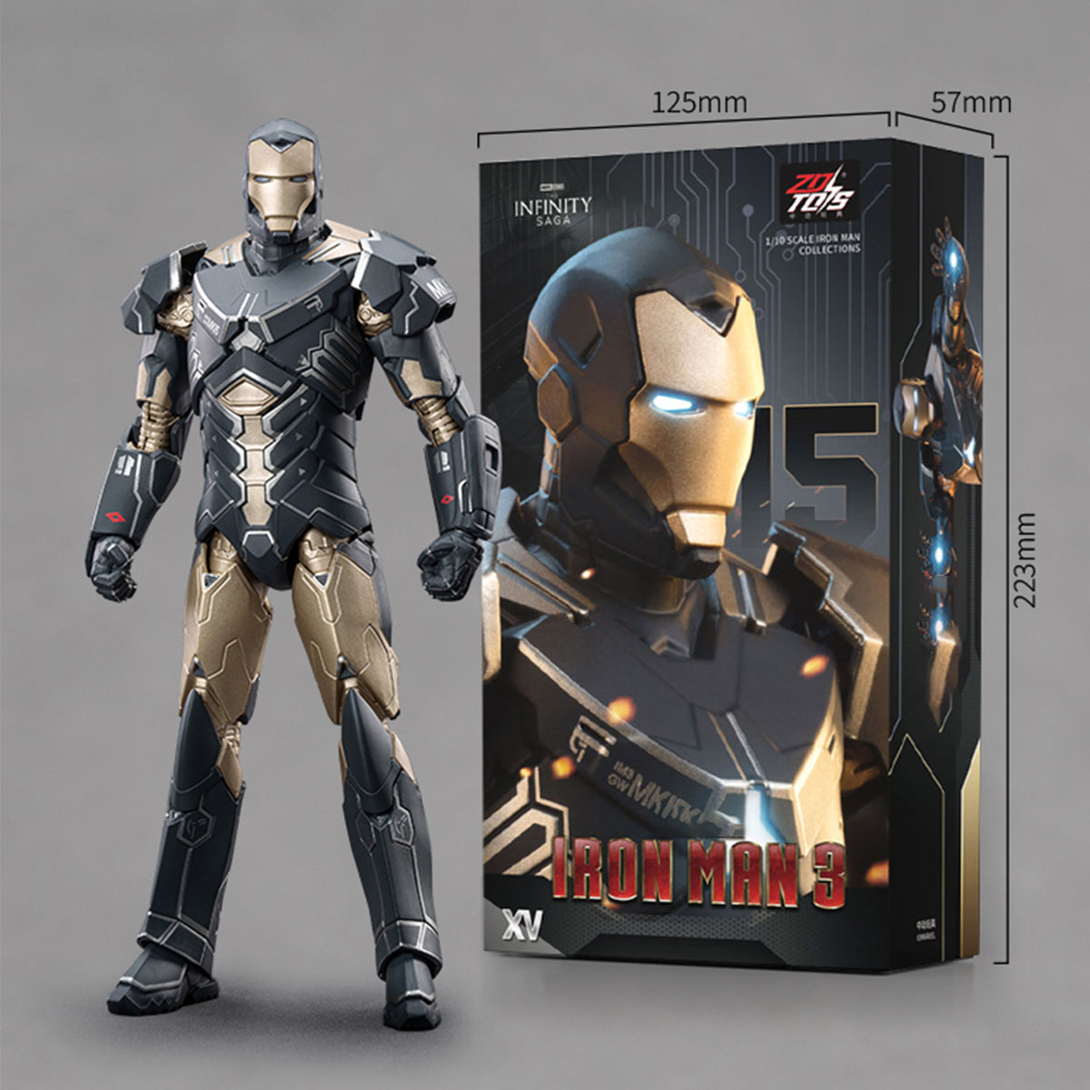 ZD Toys Iron Man Non-Light-Up Edition 1/10 Scale Action Figure