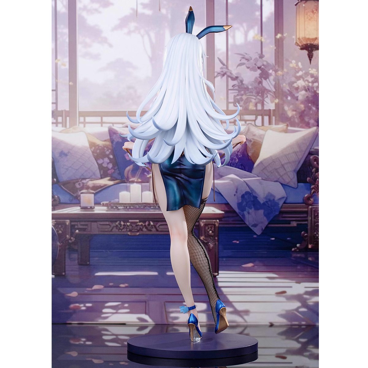 (Only Shipped to the US) Hapitopi 1/6 Scale Real Fishnet Stockings Tracking Eyes Thermochromic Paint Victorious Bunny Girl Anime Figurine Age 15+