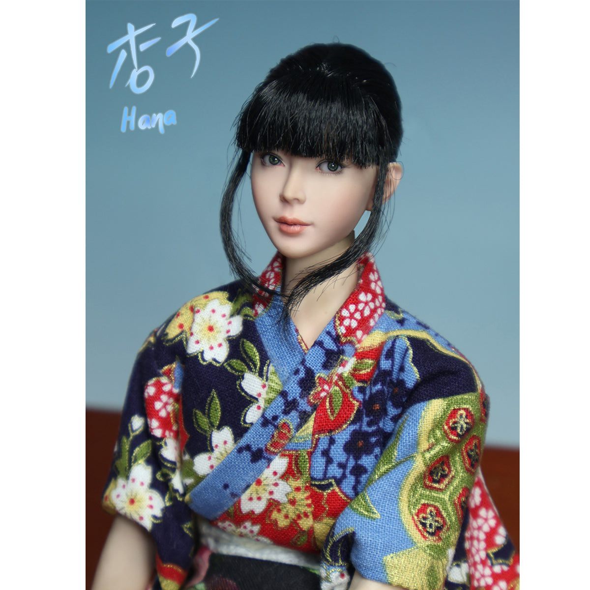 JKTOYS, Asian Beauty Hana with Movable Eyes Head Sculpture, Accessory for 12-inches Action Figurine