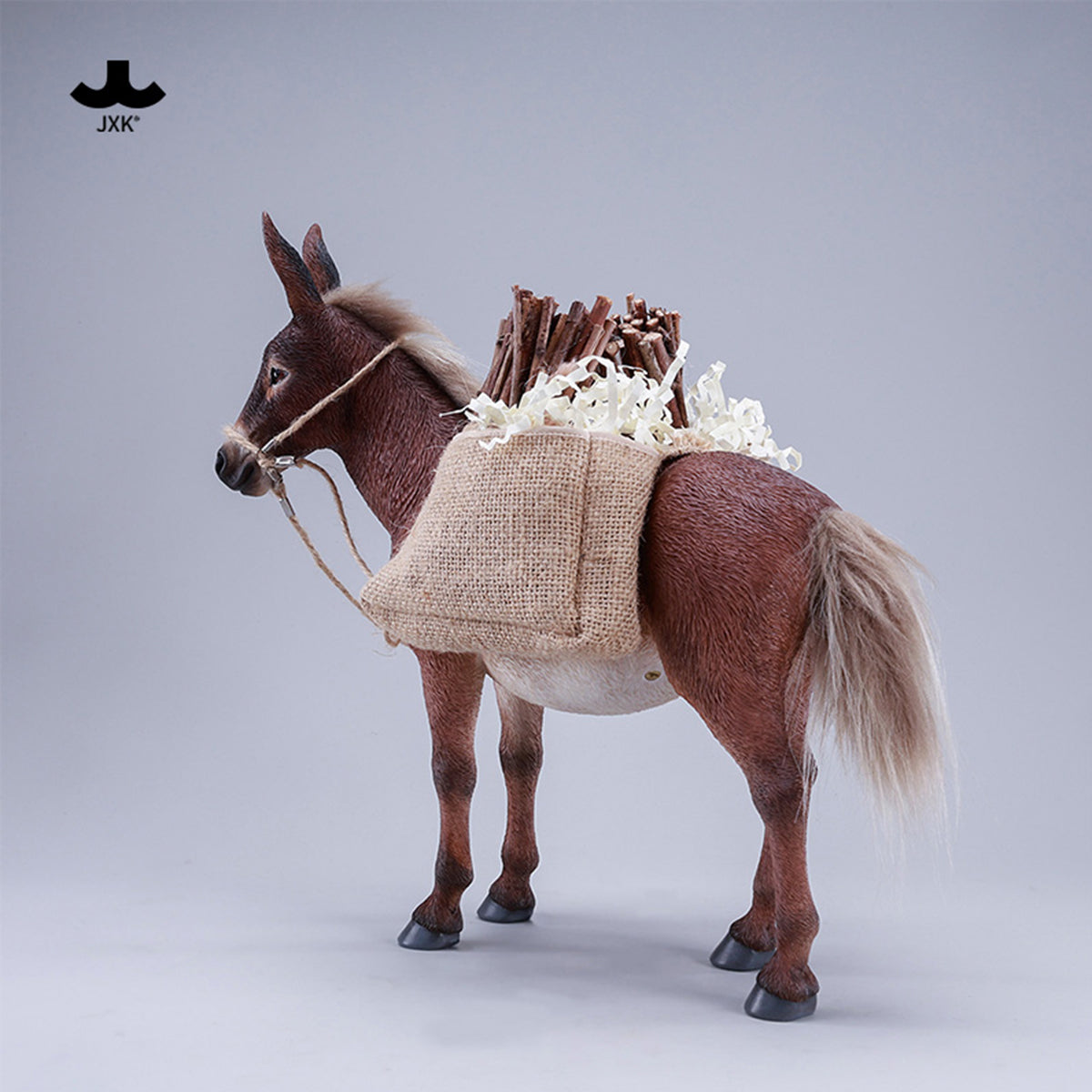 JXK MULE Static Expertly Hand-Painted Lifelike 1/6 Scale Animal Figurine