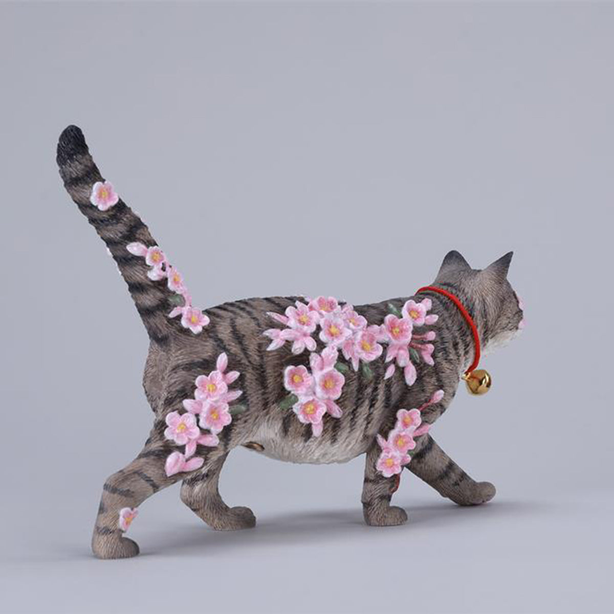 JXK, Cherry Blossom Cat, Static Animal Figurine