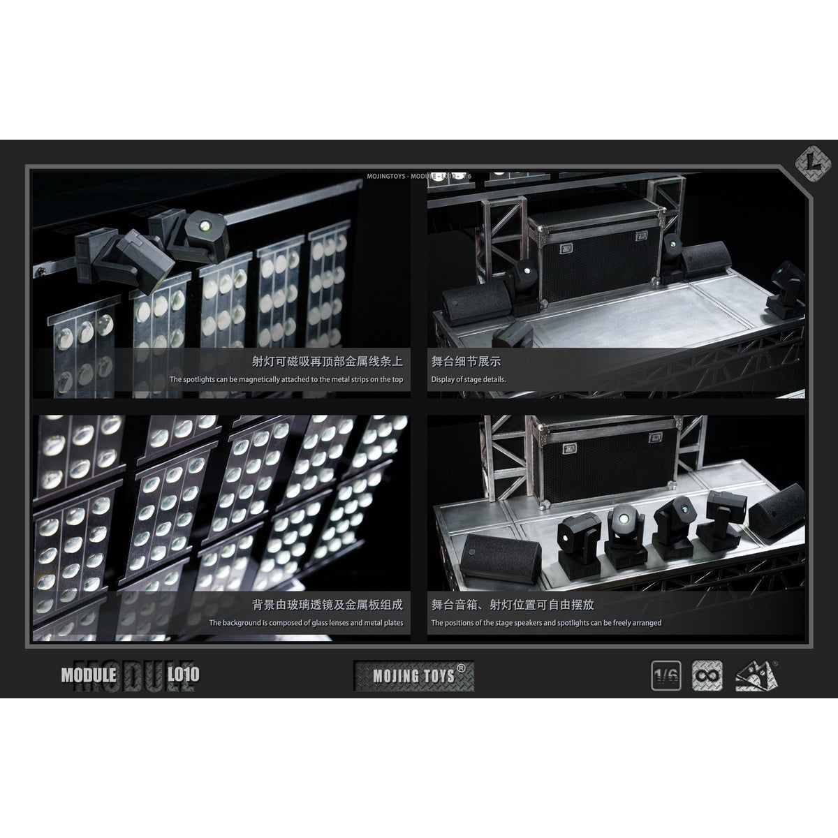 MOjingtoys MJ Dangerous Tour Diorama Scene Base Fit 1/6 Scale 12-inches Action Figure