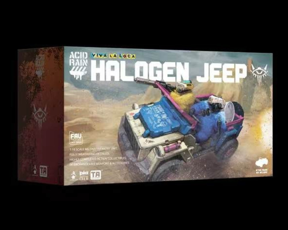 Figura coleccionable de Toys Alliance X Acid Rain: Acid Rain: Viva la Loca, Jeep halógeno para figura de acción en miniatura 1:18 FAV-SP20