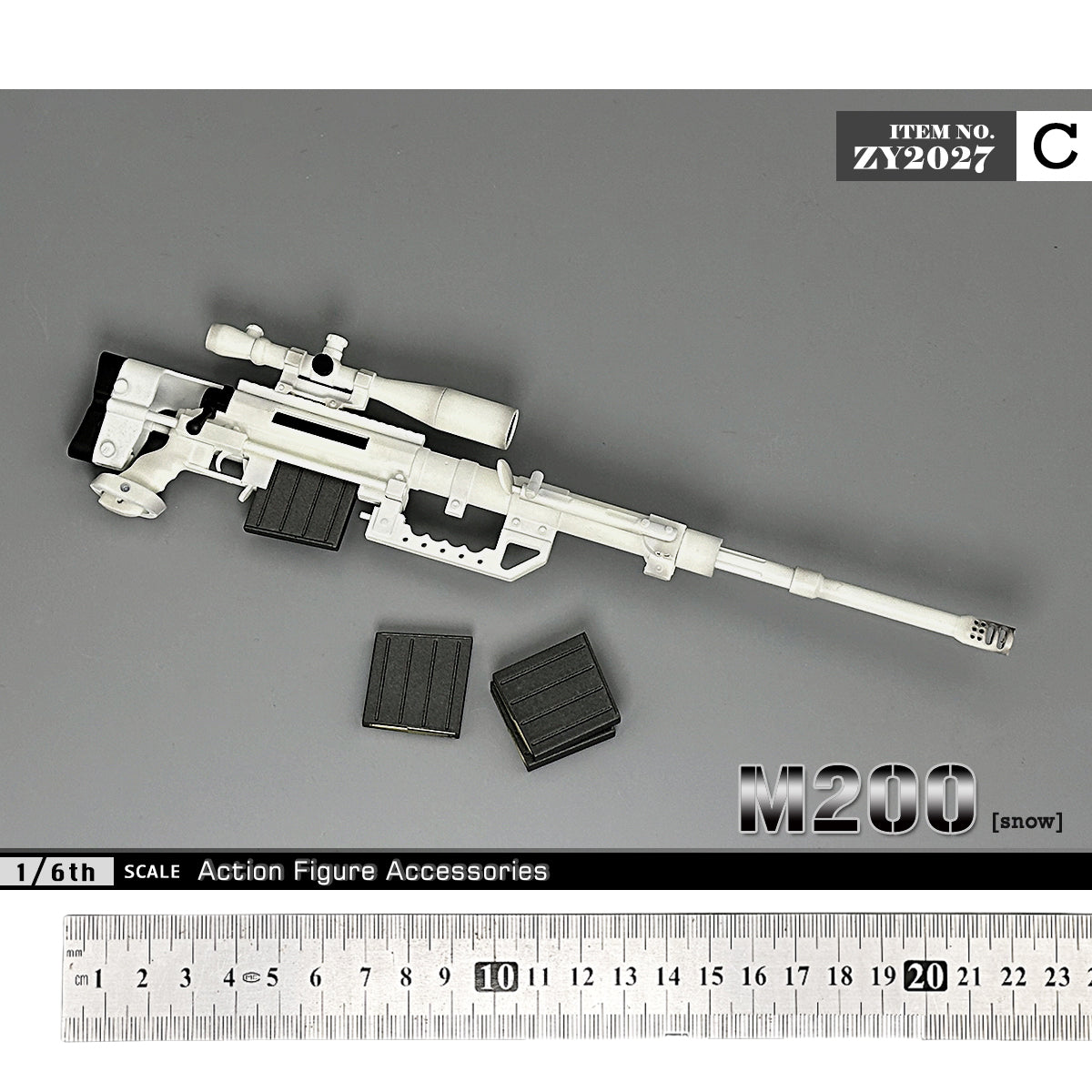 ZYTOYS, Sniper Rifle M200 Weapon Model, Doll Accessory for 12-inches Action Figurine
