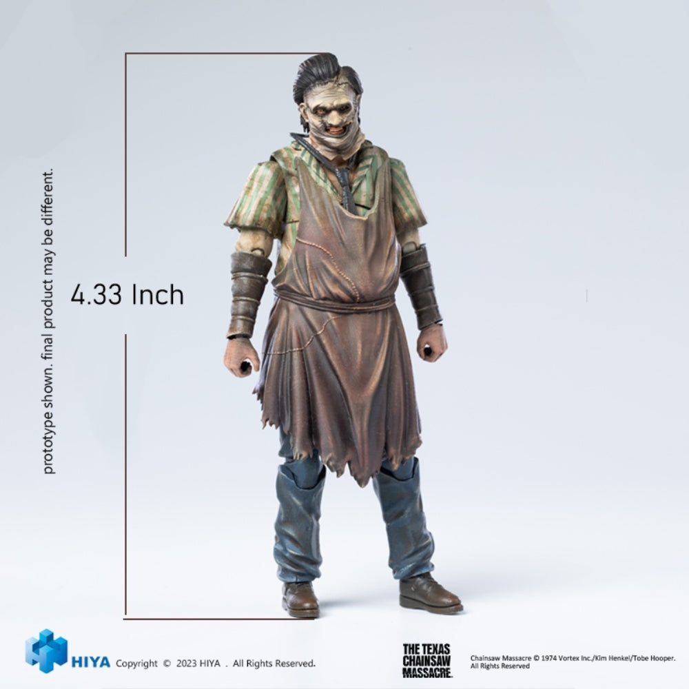 HIYA : Massacre à la tronçonneuse - Masque de tueur Leatherface, figurine d'action complète
