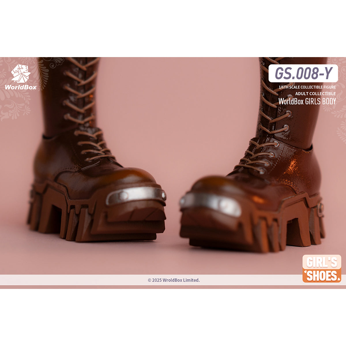 Worldbox Dual‑Wear Bulldozer‑Style Boots GS008 Doll Accessory 1/6 Scale Fit Action Figure