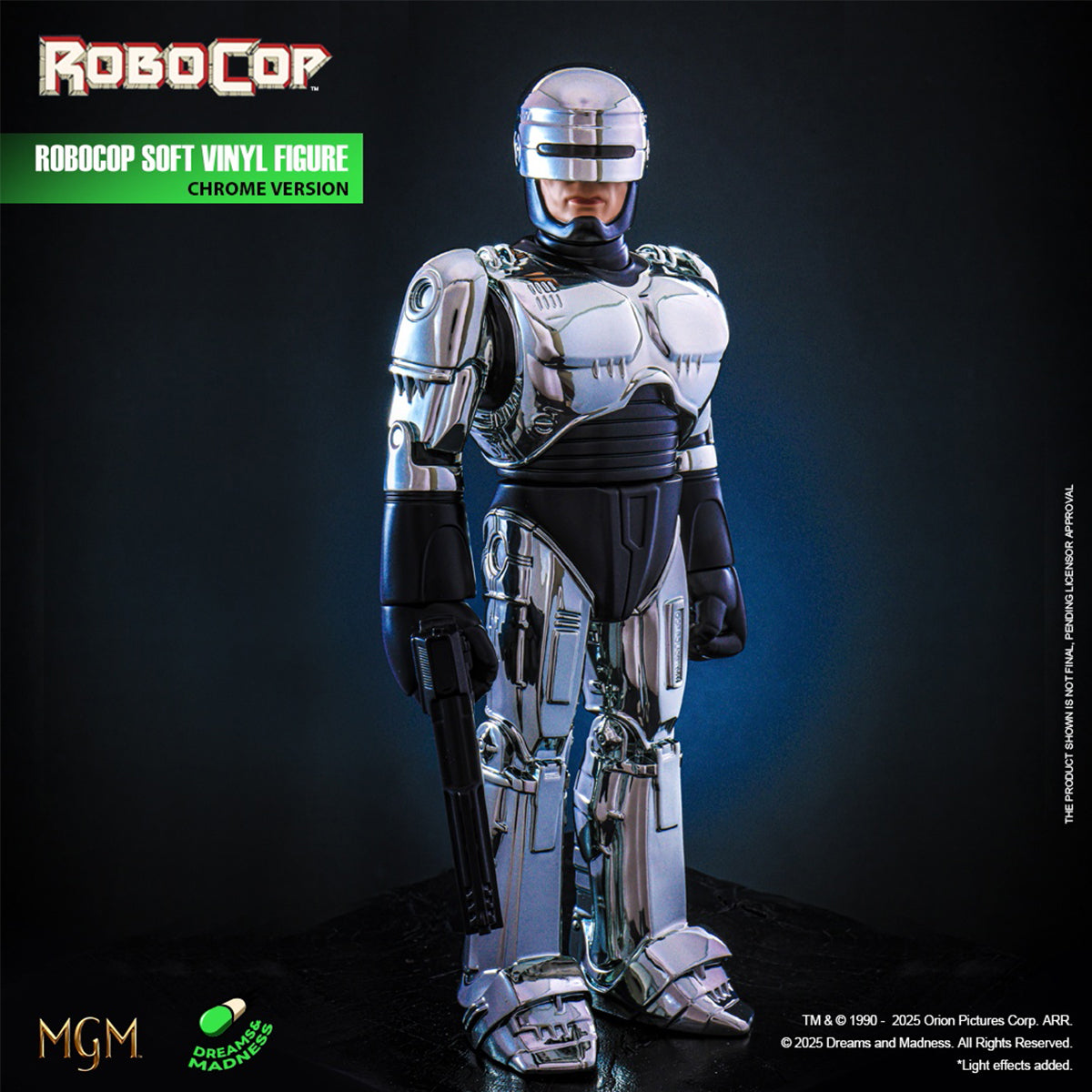 MGM, Robocop Soft Vinyl, Electroplated Silver Edition/Battle-Damaged Edition, Articulated Action Figures