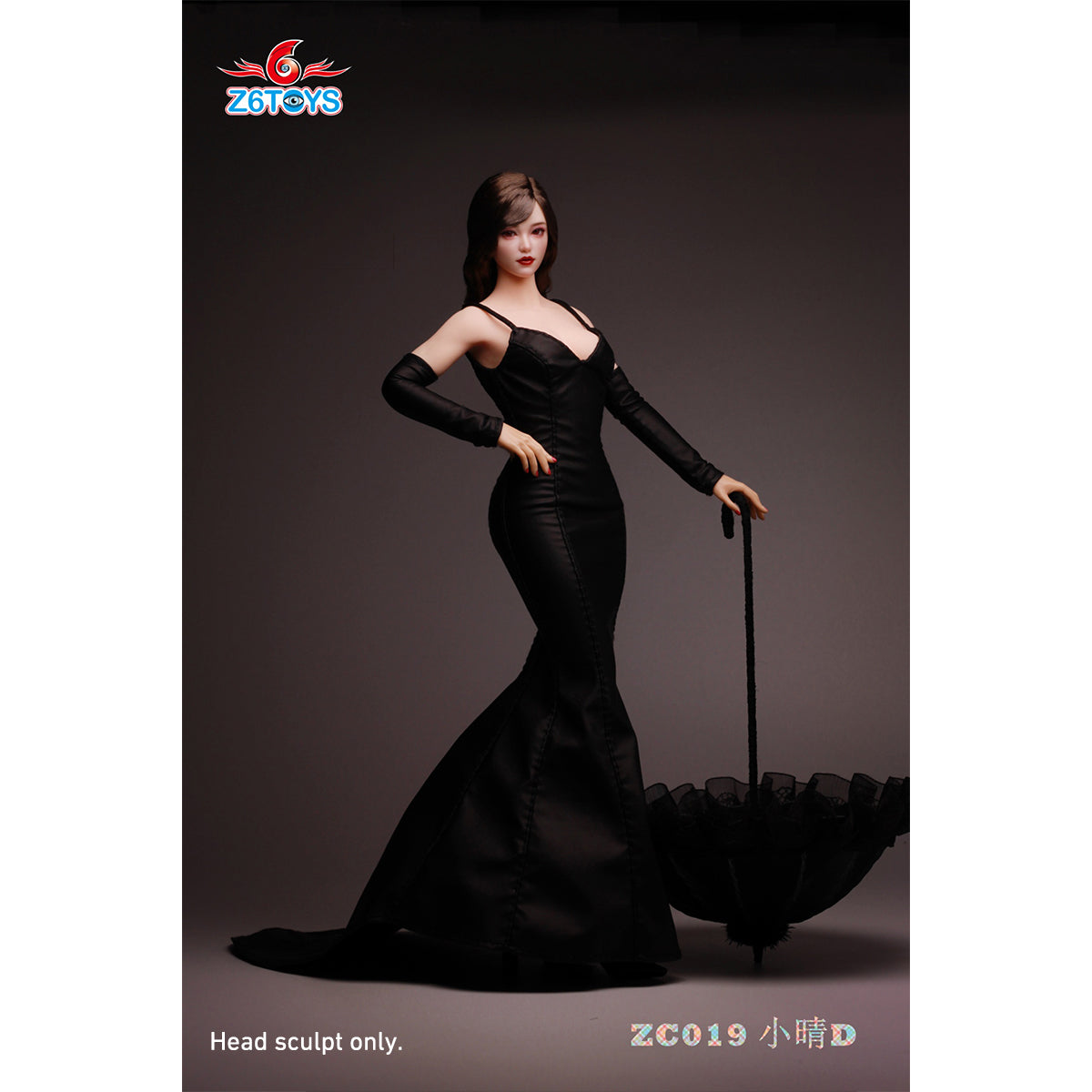 Z6TOYS Asian Movable Eye Female Xiaoqing Head Sculpt Accessory Fit 1/6 Scale 12-inches Figure