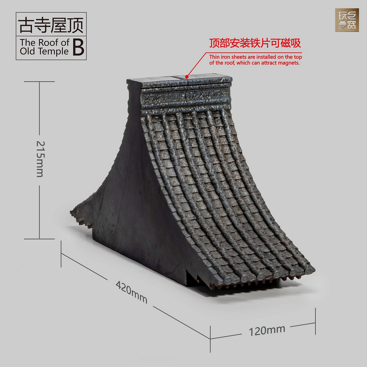 ToysNest Oriental Ancient City: The Roof of Old Temple Scene Fit Action Figure