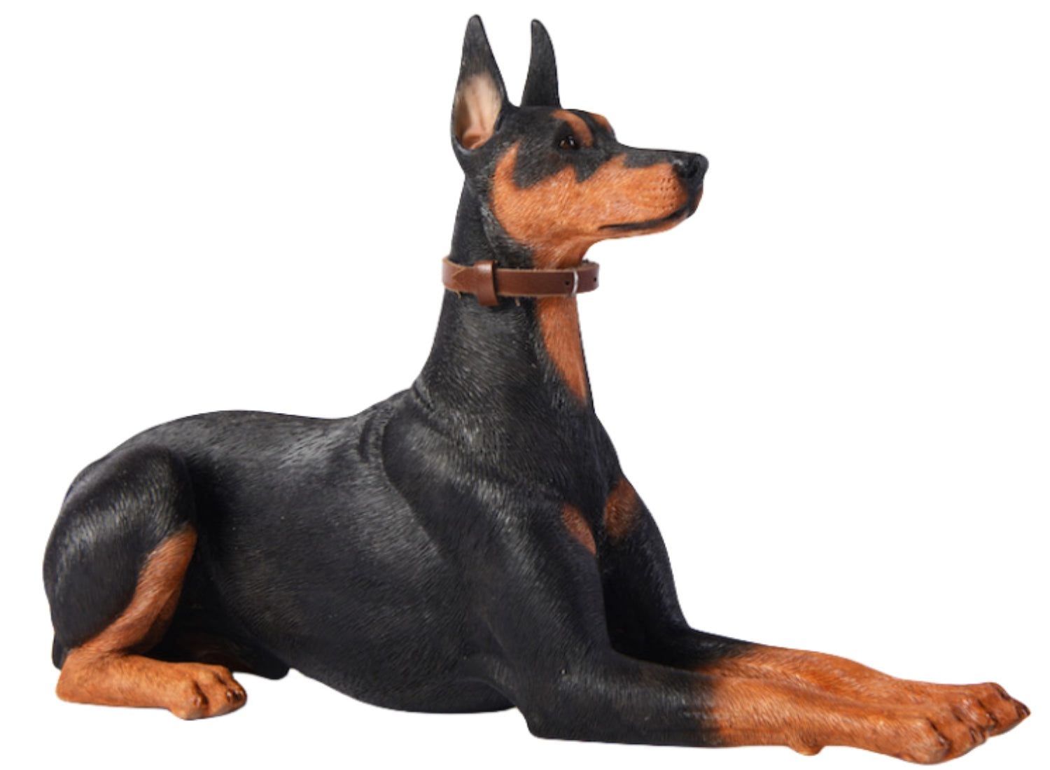 Figura de perro coleccionable JXK: Doberman Pinscher, pintada a mano por expertos, realista, de resina segura, miniatura a escala 1:6.