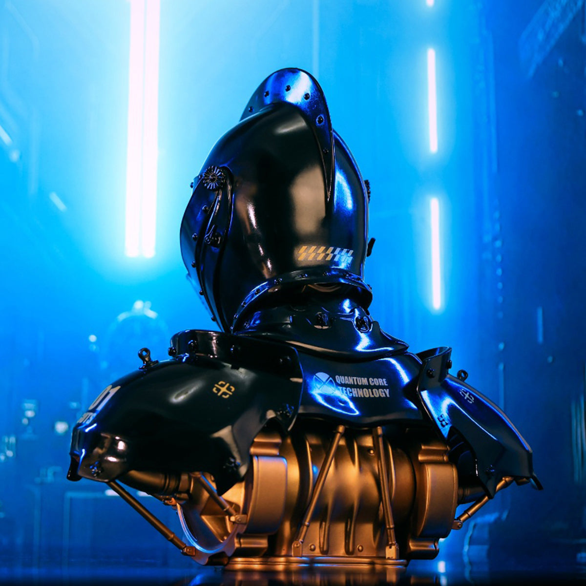 WeArtDoing, Cyber Knight Obsidian Dark/Star Silver/Gleam Void, Art Statue