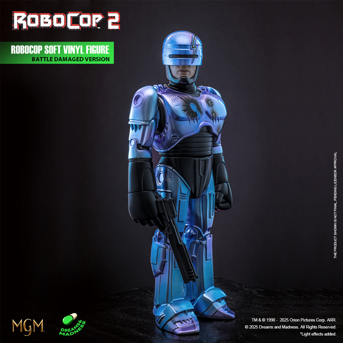 MGM, Robocop Soft Vinyl, Electroplated Silver Edition/Battle-Damaged Edition, Articulated Action Figures