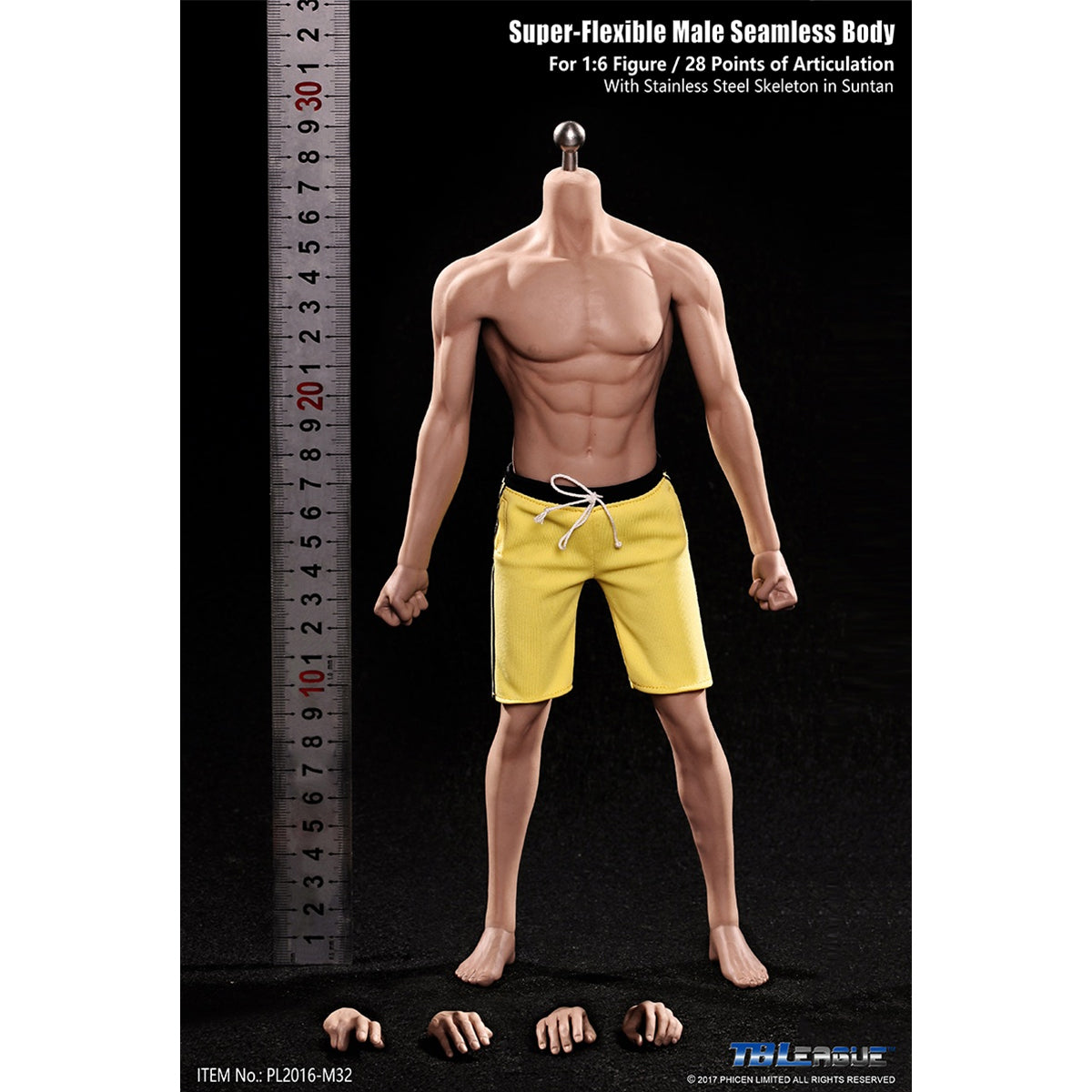 TBLeague, Seamless Male Muscular Body Suntan-Skin, Action Figures Body
