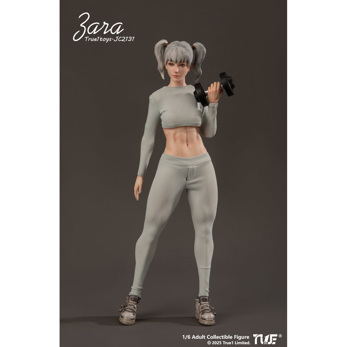True1Toys JC2131 Sporty Girl ZARA Brown Hair Version 1/6 Scale Action Figure