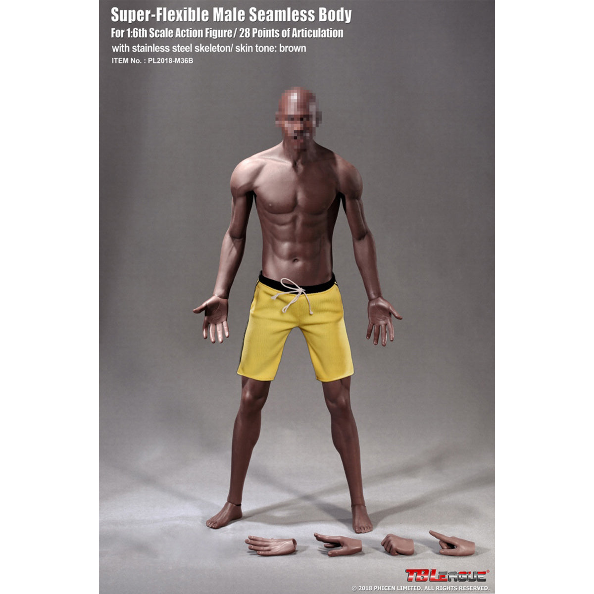 TBLeague, Seamless Steel Skeleton Male Build Body, Action Figures Body