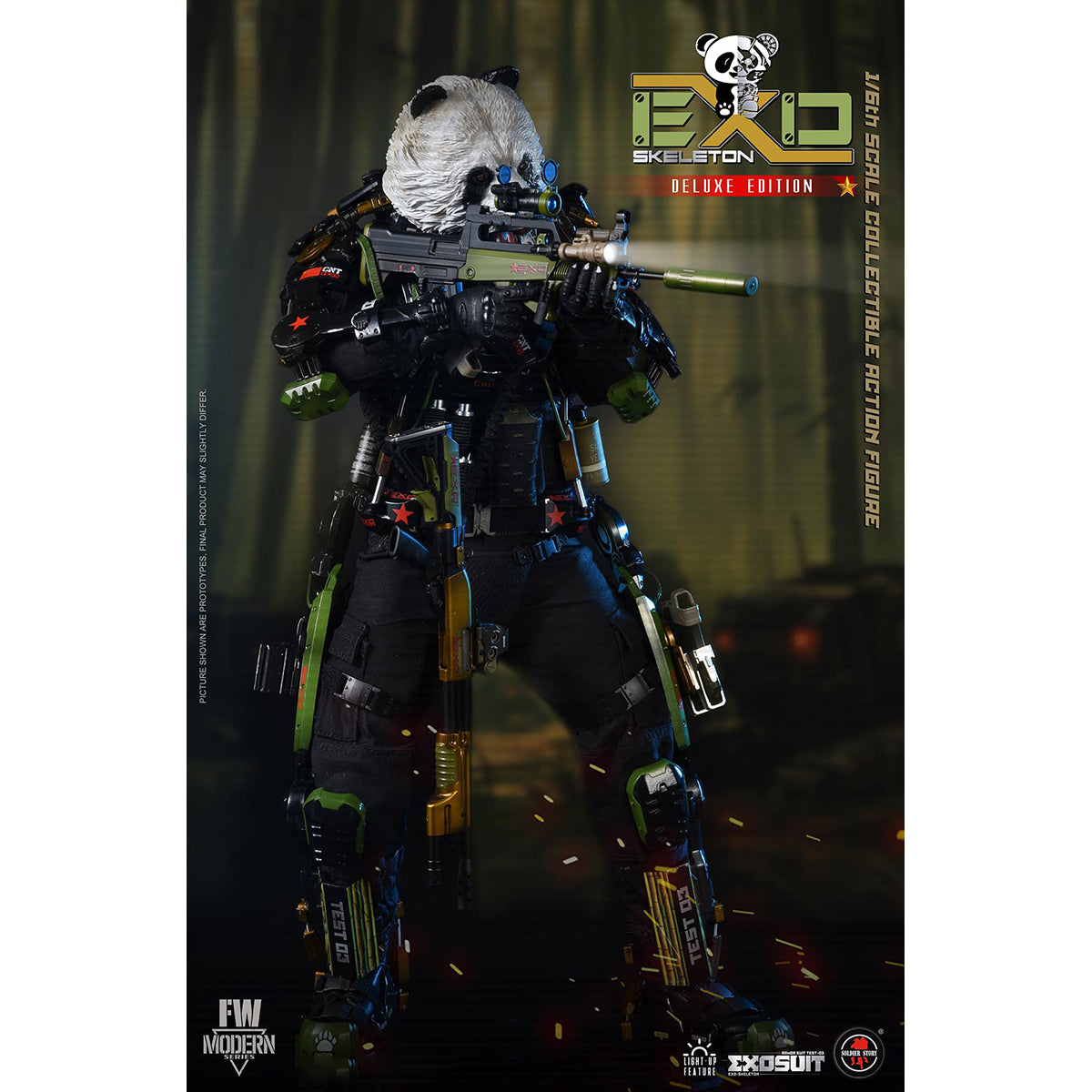 SOLDIER STORY EXO-Skeleton Armor Suit Test-03 Panda Division Deluxe Edition Action Figures