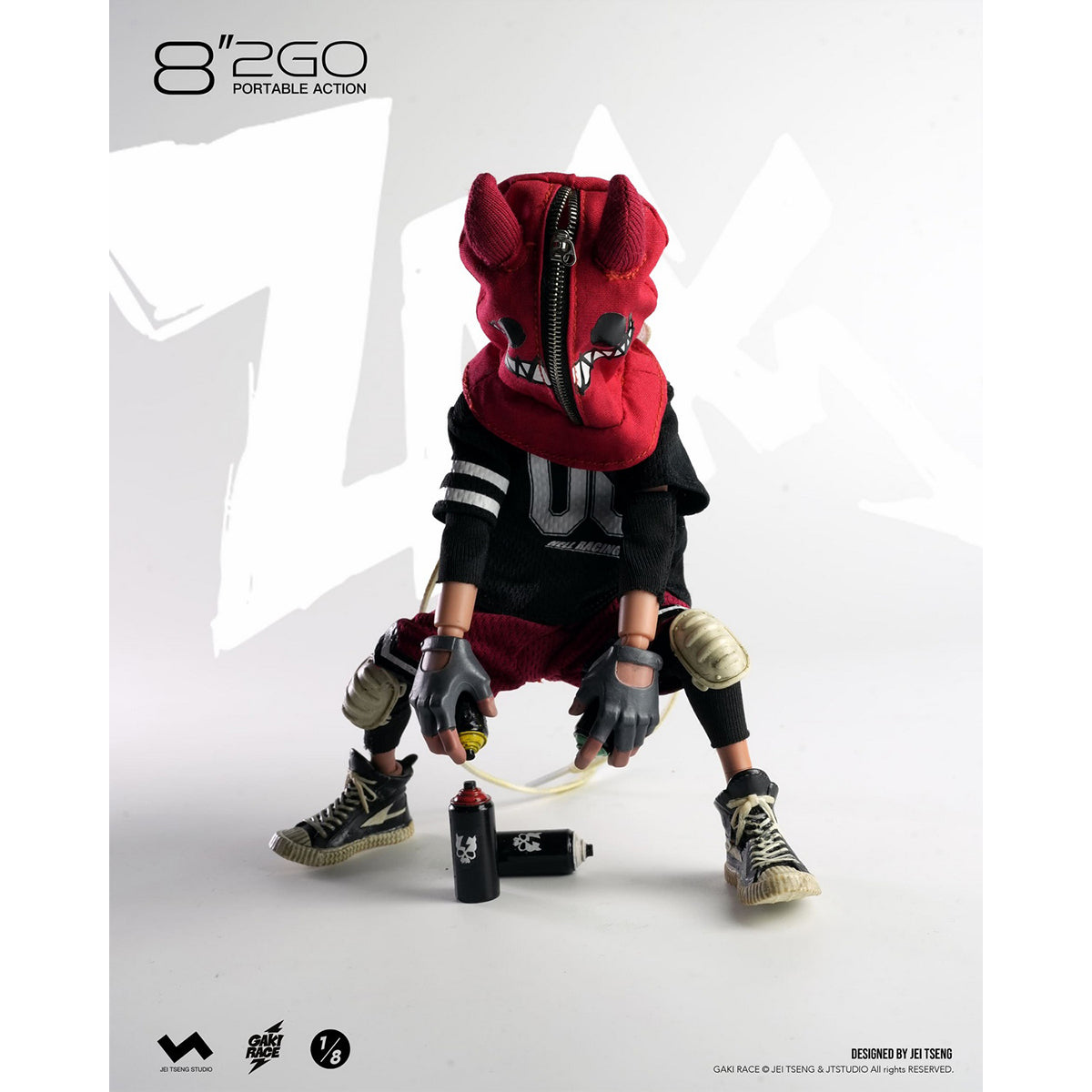 JTstudio 2GO GAKIRACE ZAIKI 8-inches Action Figure & Vehicle Model