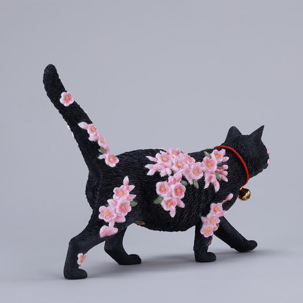 JXK, Cherry Blossom Cat, Static Animal Figurine