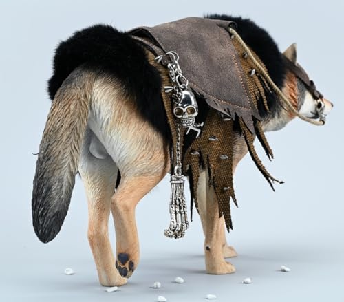 Figura de lobo coleccionable JXK: Lobo gris común, pintada a mano por expertos, realista, resina segura, miniatura a escala 1:6, JXK223A1