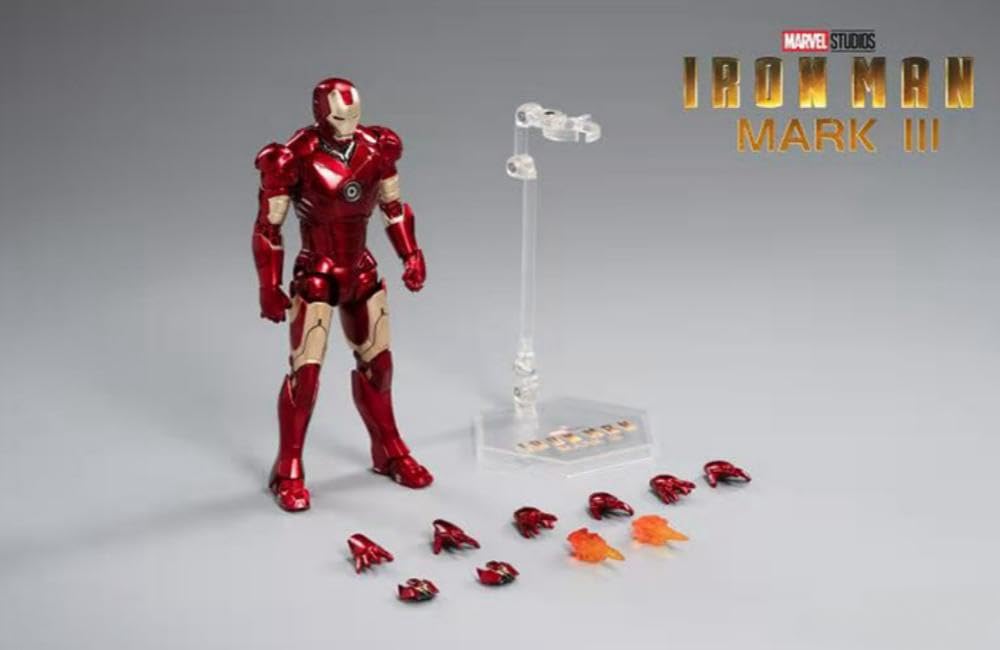 Conjunto completo de figuras coleccionables de ZD: Iron Man Mark, figura de acción en miniatura a escala 1:10