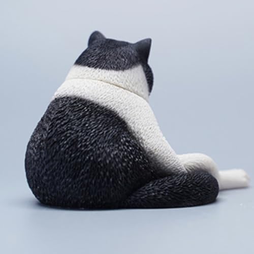 Figura de gato coleccionable JXK: Lazy Cat 5.0, pintada a mano por expertos, realista, de resina segura, miniatura a escala 1:6.