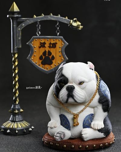 Figura de perro coleccionable JXK: Perro de Street Fighter, miniatura de animal a escala 1:12