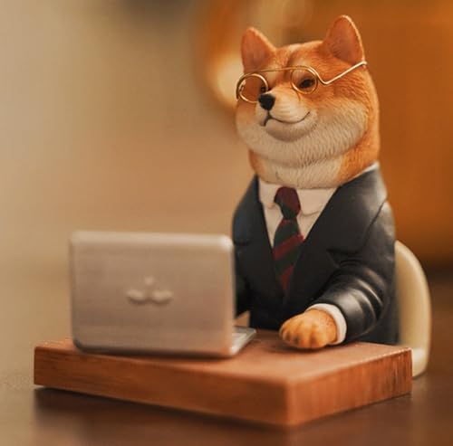 Figura de perro coleccionable JXK: Perro de horas extras, pintada a mano por expertos, realista, resina segura, miniatura a escala 1:6, JXK164