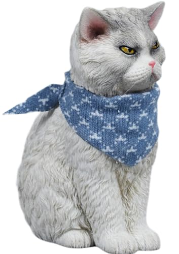 Figura de gato coleccionable JXK: Selkirk Rex, pintada a mano por expertos, realista, de resina segura, miniatura a escala 1:6.