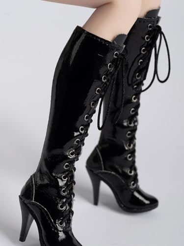 Accesorio para figura de acción a escala 1/6: Modelo de botas largas de tacón alto para mujer