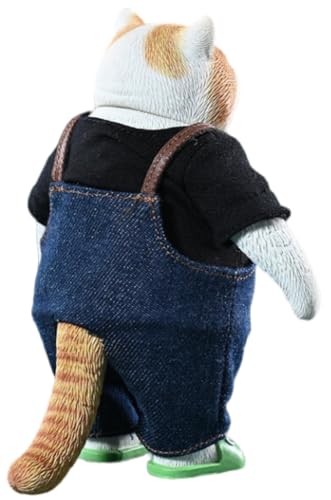 JXK Collectible Cat Figure: Fat Cat, Expertly Hand-Painted, Lifelike, Safe Resin, 1:6 Scale Miniature Animal Figurine JXK190