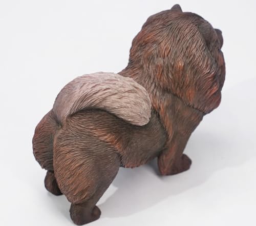 Figura de perro coleccionable JXK: Chow Chow, pintada a mano por expertos, realista, de resina segura, miniatura a escala 1:6.