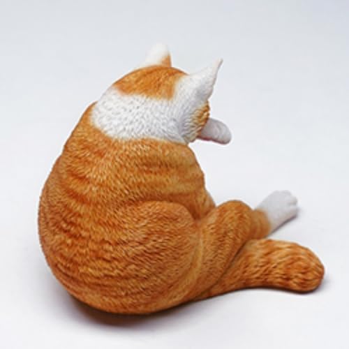 Figura de gato coleccionable JXK: Lazy Cat 6.0, pintada a mano por expertos, realista, de resina segura, miniatura a escala 1:6.