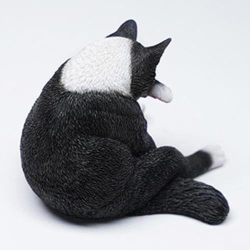 Figura de gato coleccionable JXK: Lazy Cat 6.0, pintada a mano por expertos, realista, de resina segura, miniatura a escala 1:6.