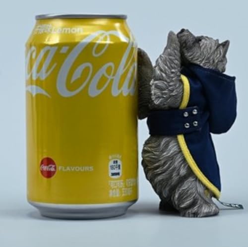 JXK Collectible Dog Figure: Wesi Highland Terrier, Expertly Hand-Painted, Lifelike, Safe Resin, 1:6 Scale Miniature Animal Figurine