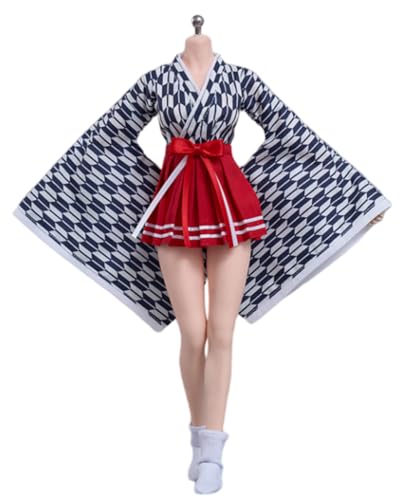 Ropa para muñecas de acción: Traje tipo kimono largo para figuras coleccionables de 12 pulgadas