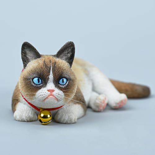 Figura de gato coleccionable JXK: Ugly Cat 2.0, pintada a mano por expertos, realista, de resina segura, miniatura a escala 1:6, JXK219