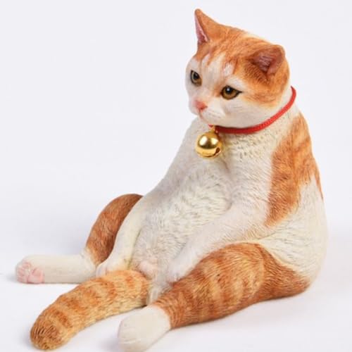Figura de gato coleccionable JXK: American Shorthair, pintada a mano por expertos, realista, resina segura, miniatura a escala 1:6.