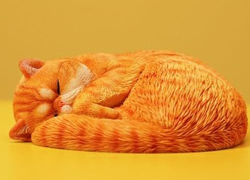Figura de gato coleccionable JXK: Sleepy Cat 3.0, pintada a mano por expertos, realista, de resina segura, miniatura a escala 1:6.