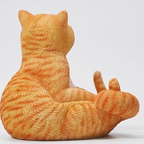 Figura de gato coleccionable JXK: Lazy Cat 8.0, pintada a mano por expertos, realista, de resina segura, miniatura a escala 1:6.