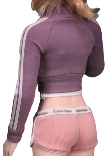 Ropa para muñeca femenina a escala 1/6: Conjunto de yoga coleccionable