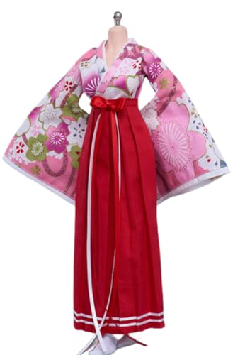 Ropa para muñecas de acción: Traje tipo kimono largo para figuras coleccionables de 12 pulgadas