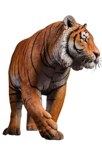 Figura de tigre coleccionable JXK: tigre de Bengala, pintado a mano por expertos, realista, resina segura, miniatura a escala 1:6.