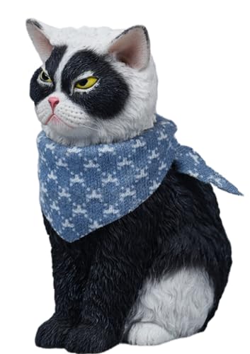 Figura de gato coleccionable JXK: Selkirk Rex, pintada a mano por expertos, realista, de resina segura, miniatura a escala 1:6.