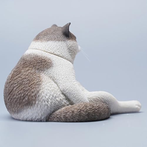 Figura de gato coleccionable JXK: Lazy Cat 5.0, pintada a mano por expertos, realista, de resina segura, miniatura a escala 1:6.